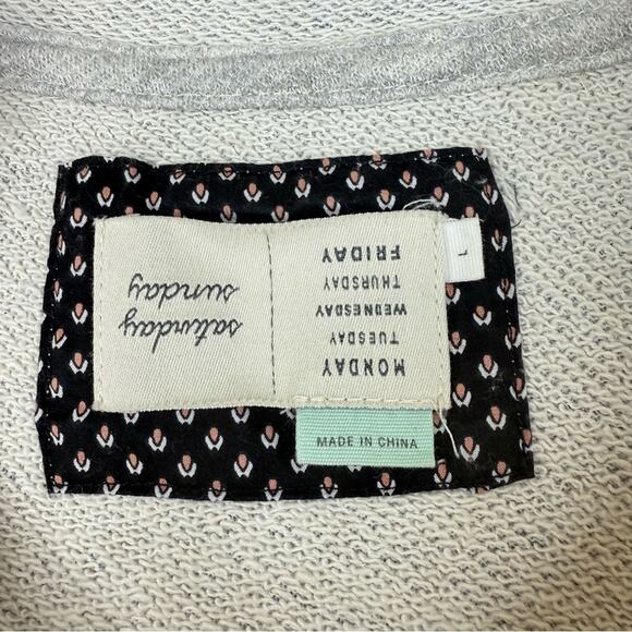 Anthropologie Cream and Gray Long Sleeve Tee - Picture 10 of 13
